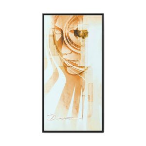 Framed Abstract Canvas Art - The Silent Sun