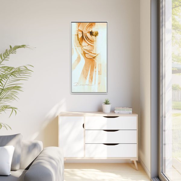 Framed Abstract Canvas Art - The Silent Sun - Image 11