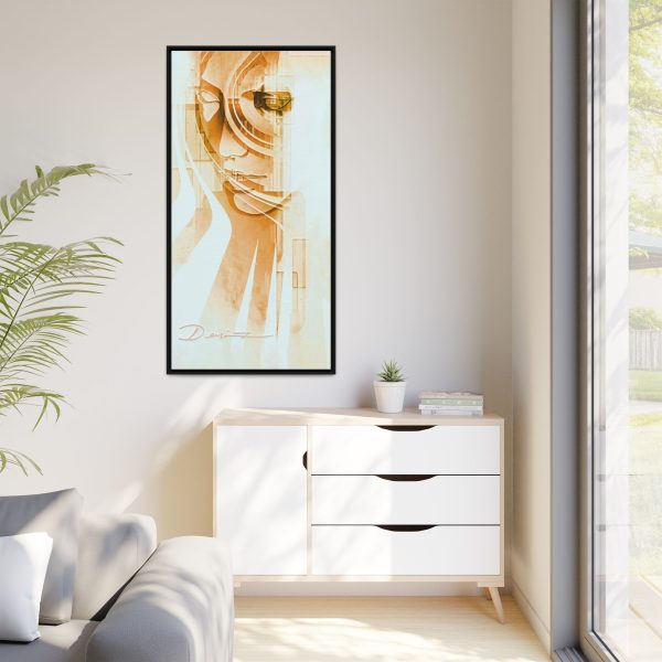 Framed Abstract Canvas Art - The Silent Sun - Image 3